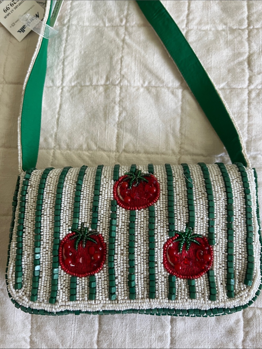 Made in India Tomato Beaded Bag - Picture 9 of 16